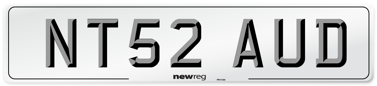 NT52 AUD Number Plate from New Reg
